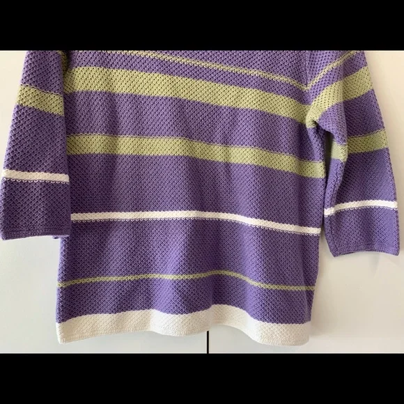 CJ Banks Stripe Sweater - sz 1X - Picture 4 of 6